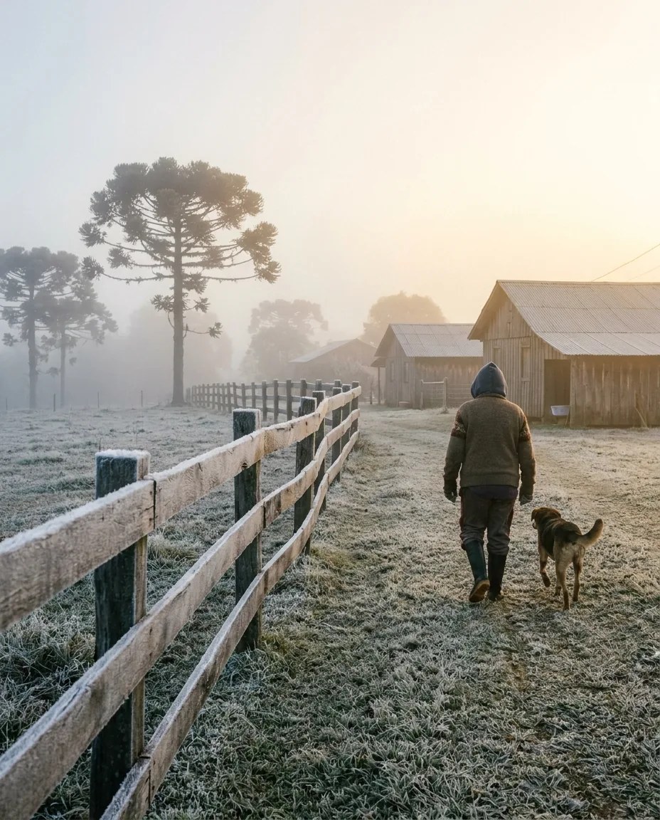 Onda de frio chega em Santa Catarina