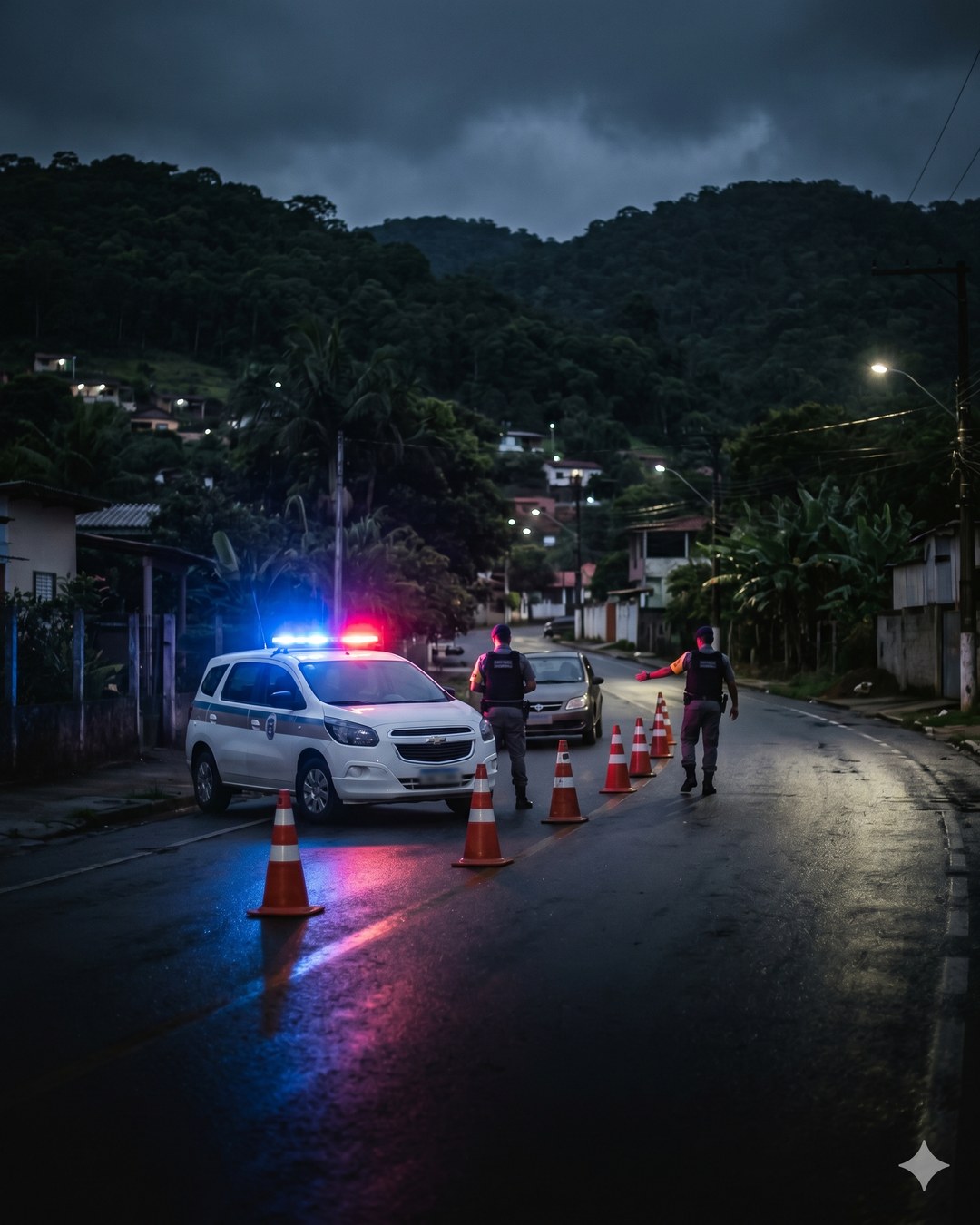 Fuga de barreira termina em queda e apreensão de drogas em Jaraguá do Sul